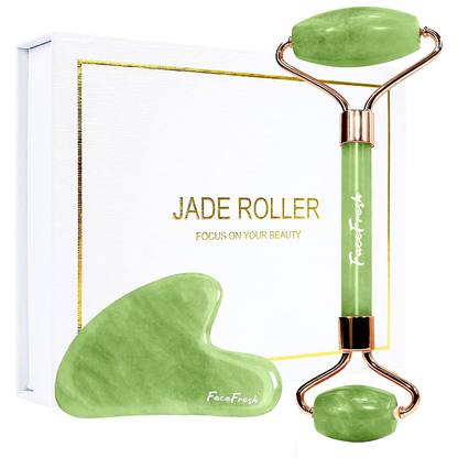 Gua Sha + Jade Roller Set